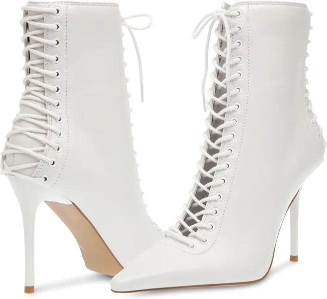Ботинки на шнуровке Allnight Steve Madden, белая кожа