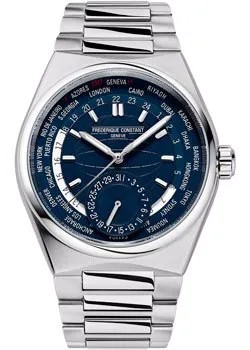Швейцарские наручные  мужские часы Frederique Constant FC-718N4NH6B. Коллекция Highlife Worldtimer Manufacture