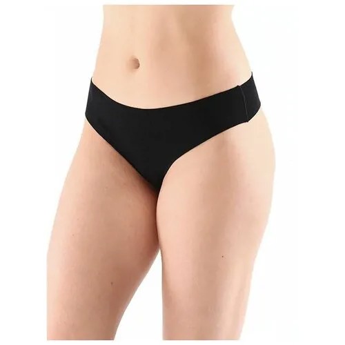 Miss Beautiful Трусы женские бесшовные стринги, цвет чёрный, размер 46-48 (XL)