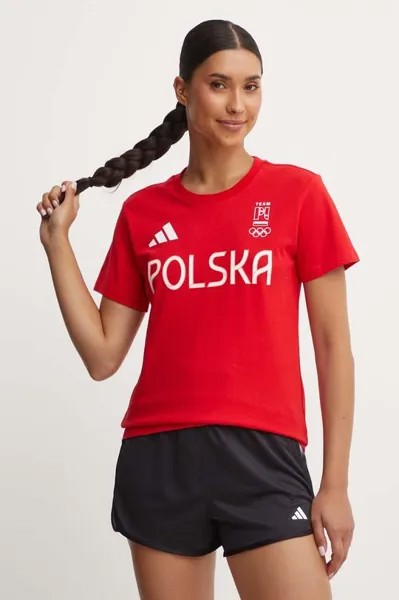 Польша футболка adidas Performance, красный