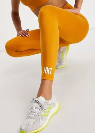 Золотистые леггинсы HIIT Studio Peached Core-Золотистый