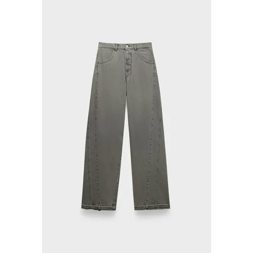 Джинсы клеш Andrea Ya'aqov wide pants blue denim, размер 27, серый