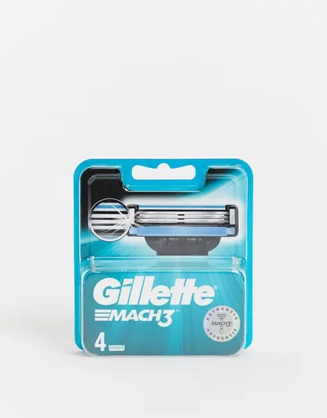 4 сменных лезвия для бритвы Gillette - Mach 3-Бесцветный
