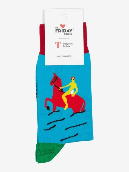 Носки с рисунками St.Friday Socks - Купание красного коня, Синий