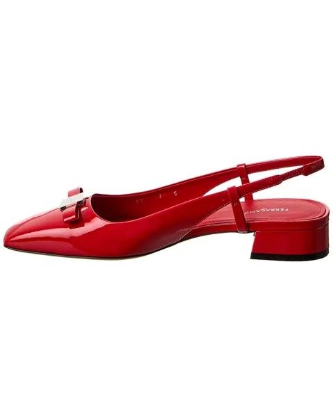 Лакированные туфли с открытой пяткой Ferragamo Marlina Salvatore Ferragamo, красный