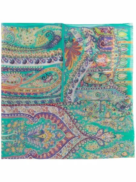 ETRO шелковый платок с принтом пейсли