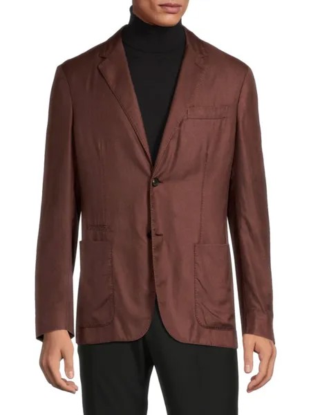 Спортивное пальто из кашемира и шелка Zegna, коричневый