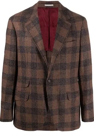 Brunello Cucinelli однобортный пиджак в клетку
