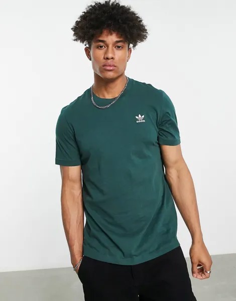 Мужская футболка Adidas Originals Essentials, темно-зеленый