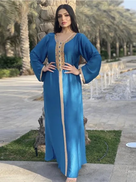 Eid Abaya Дубай, Турция мусульманский хиджаб платье Abaya s для женщин африканские индийские макси платья Jalabiya ислам Caftan марокканский кафтан Халат