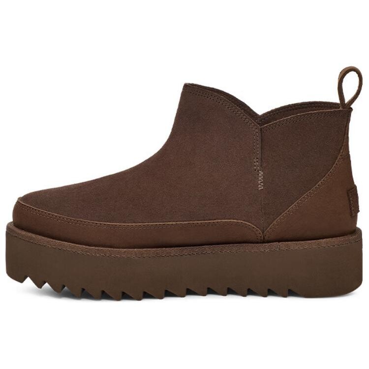 Зимние ботинки женские темно-коричневые Ugg