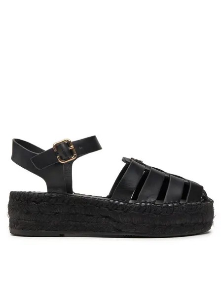 Эспадрильи Tommy Hilfiger Th Authentic Leather Espadrille, черный