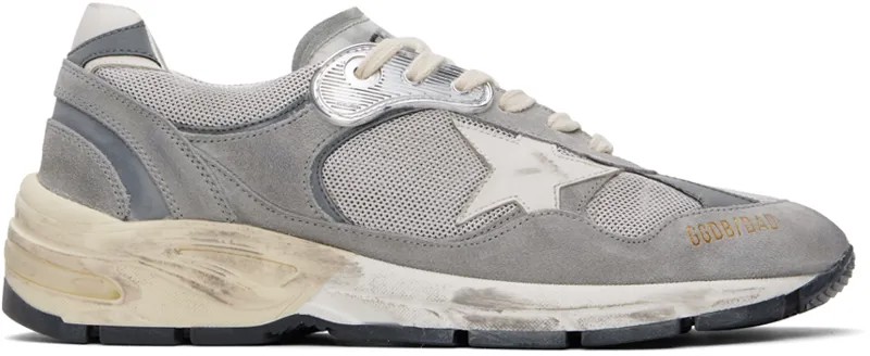 Серые кроссовки Dad-Star Golden Goose, цвет Grey/Silver/White