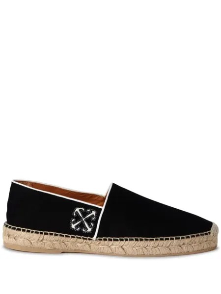 Off-White эспадрильи с вышивкой Anglette Arrow, черный