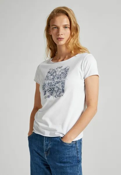 Футболка с принтом JURY Pepe Jeans, цвет white