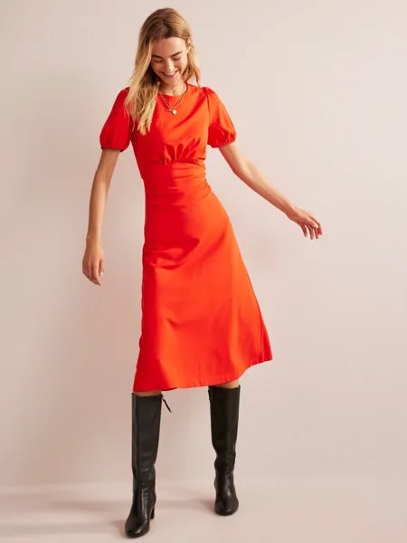 Платье миди Boden Nancy Empire Line, Fiesta Orange