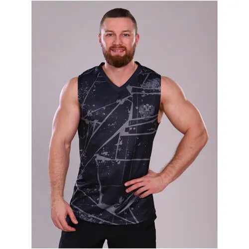 Майка спортивная Barracuda, размер S, black/grey