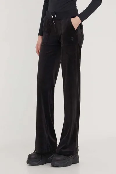 Велюровые спортивные штаны Juicy Couture, черный