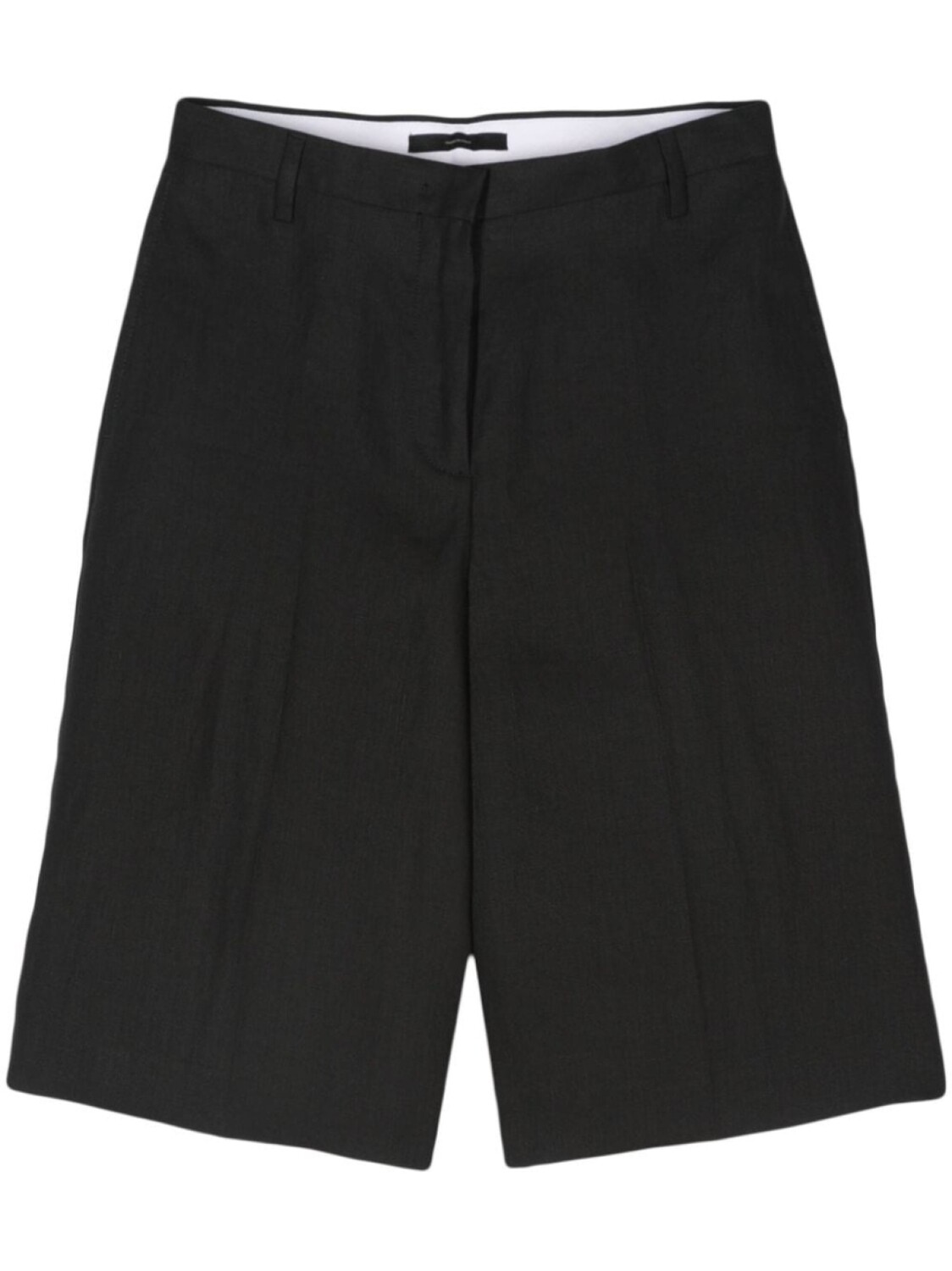 Paul Smith льняные шорты с высокой талией, черный