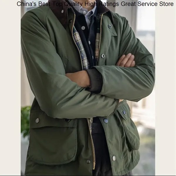 Куртка мужская восковая с несколькими карманами, винтажный водонепроницаемый Повседневный Кардиган-тренчкот с рукавом реглан, Осень-зима