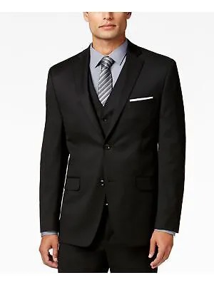 ALFANI Мужское однобортное приталенное спортивное пальто черного цвета 46 LONG