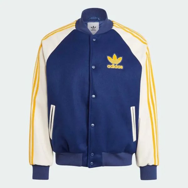 Куртка-бомбер Adidas Originals SST, темно-синий/белый