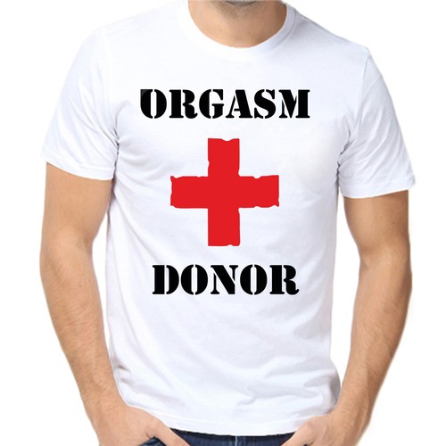 Футболка orgasm donor, размер (50)L, белый