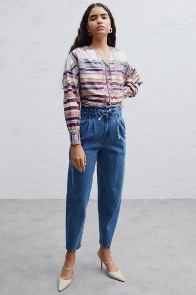Lennert удобные женские джинсовые брюки длиной до щиколотки с высокой талией синего цвета Perspective, разноцветный