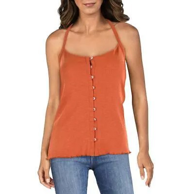 Jessica Simpson Женская оранжевая вязаная укороченная блузка без рукавов Gwen M BHFO 7719