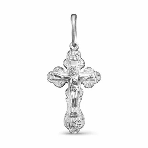 Крестик Красная Пресня, серебро, 925 проба, оксидирование, размер 3.9 см.
