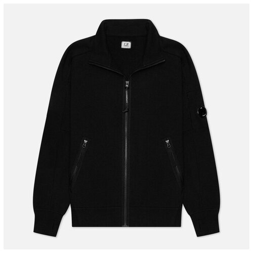 Мужская толстовка C.P. Company Diagonal Raised Fleece Zip Stand Up Collar Neck чёрный , Размер M