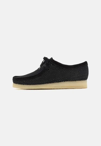 Спортивные туфли на шнуровке WALLABEE Clarks Originals, цвет black