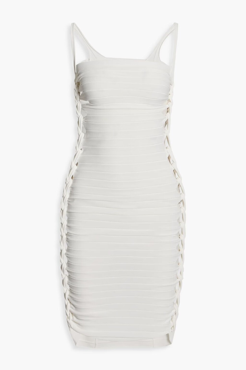 Платье рубчатой ​​вязки с тесьмой Dion Lee, слоновая кость