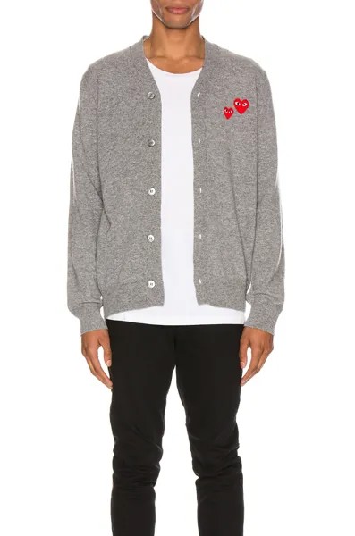 Кардиган Comme des Garçons Multiheart, серый