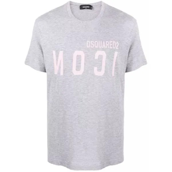 Футболка reverse logo-print t-shirt Dsquared2, серый