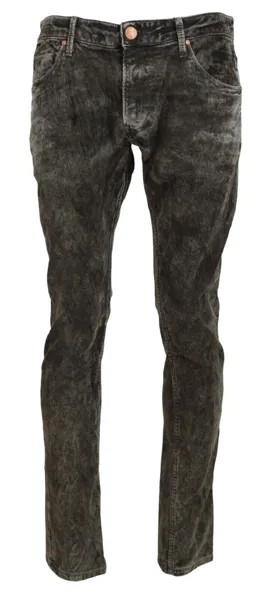 Джинсы ACHT серые, хлопковые, вельветовые, облегающие мужские повседневные брюки IT48/W34/M $180