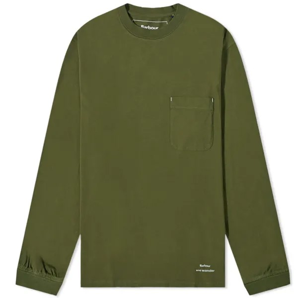 Футболка Barbour x and wander Long Sleeve Tee