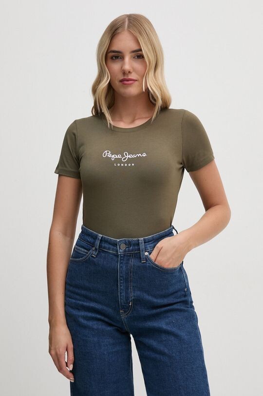 Футболка NEW VIRGINIA SS N Pepe Jeans, зеленый