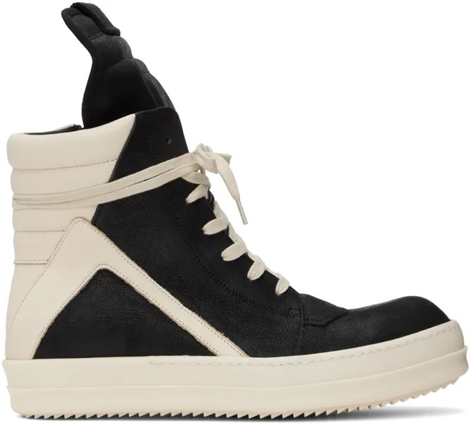 Черно-белые кроссовки Geobasket Rick Owens, цвет Black/Milk/Milk