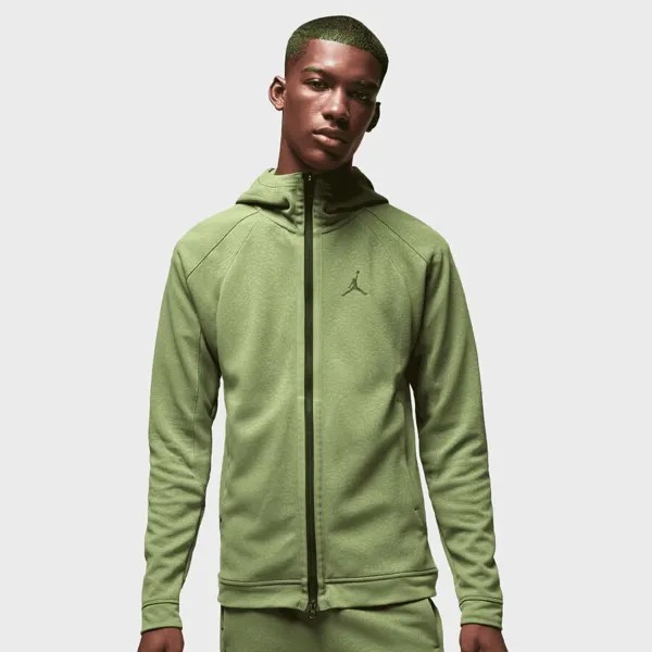 Куртка Dri-Fit Sport Statement All Over Print Air Full Zip JORDAN, цвет rough green/sky j lt olive/black