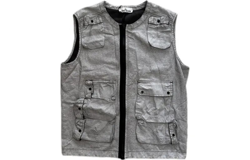 STONE ISLAND Жилет унисекс, цвет Silver