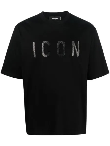 Dsquared2 Icon-print cotton T-shirt, черный