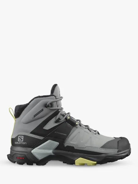 Женские зимние водонепроницаемые походные ботинки X Ultra 4 Mid Mid Salomon, памятник/черный/чарлок