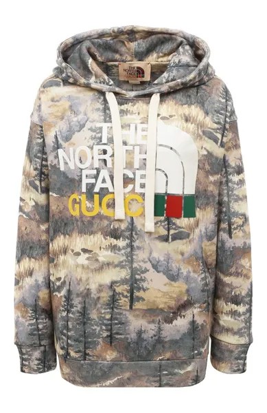 Хлопковое худи The North Face x Gucci Gucci