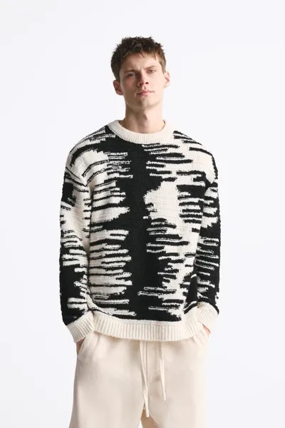 Джемпер мужской ZARA 01023402 белый M (доставка из-за рубежа)