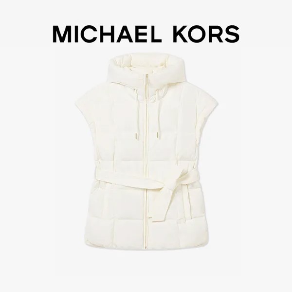 Пуховик женский Michael Kors с капюшоном, белый