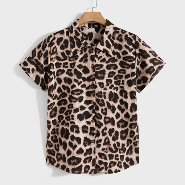 Для мужчины Рубашка с леопардовым принтом