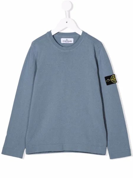 Stone Island Junior толстовка с нашивкой-логотипом