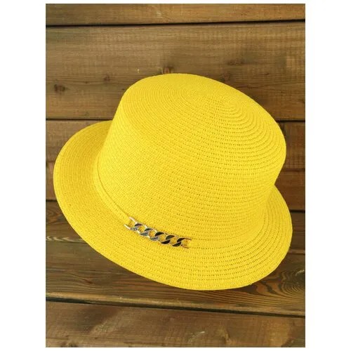 Шляпа FIJI29, размер 56-58, горчичный, золотой