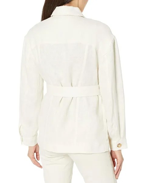 Куртка LAUREN Ralph Lauren Belted Herringbone Linen Shirt Jacket, цвет Mascarpone Cream